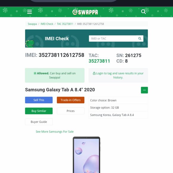 UNUSED SAMSUNG TAB A TABLET. NETWORK UNLOCKD. REQUIRES FRP BYPASS AND SIM TRAY. - Picture 2 of 15